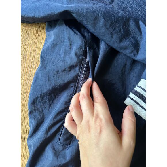 Champion Vtg Blue Quarter Zip Nylon Windbreaker Size Medium - Picture 2 of 8